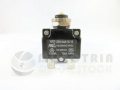 Thermal Circuit Breaker, W57-XB1A4A10-10 W57 Series, 10 A, 1 Pole, 50 VDC, 250 VAC, Panel